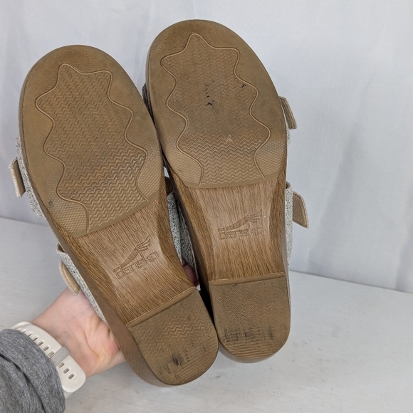 Dansko Sophie Metallic Two Strap Leather Open Toe Sandals - Picture 6 of 7